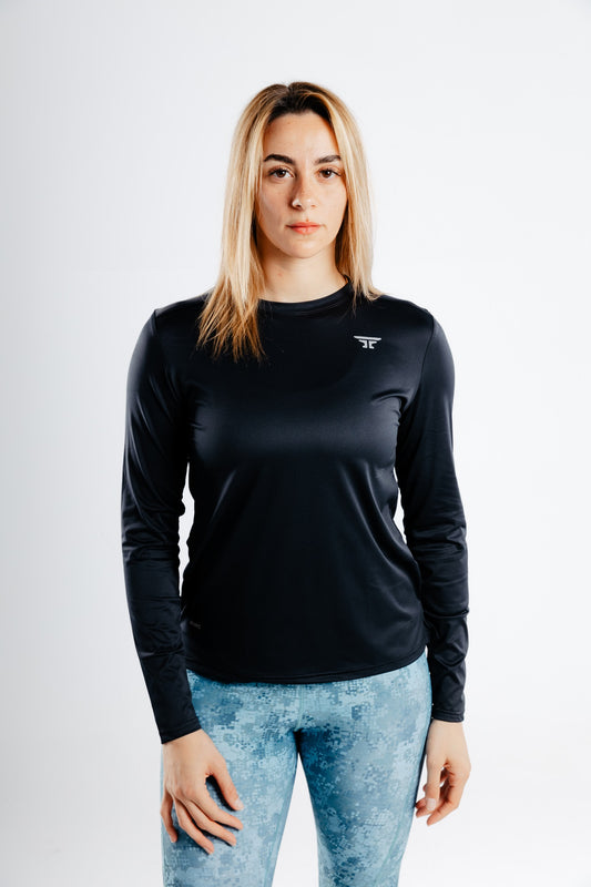 Runic women's long sleeve T-shirt Black