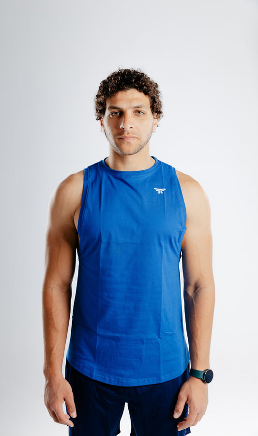 Runic Drop Arm Tank top Blue