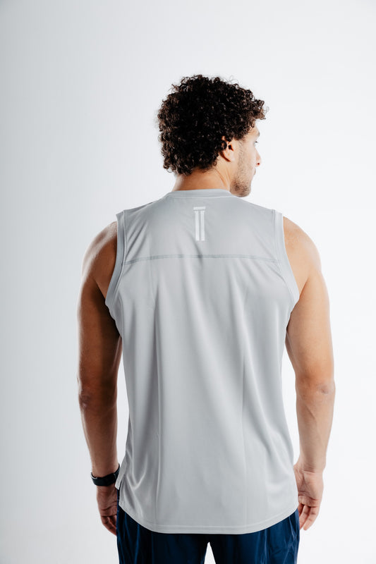 Runic Tank top Wide shoulder Grey