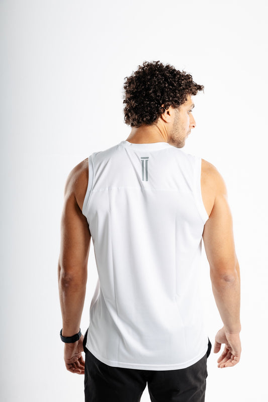 Runic Tank top Wide shoulder White