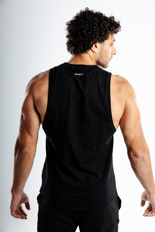 Runic Drop Arm Tank top Black