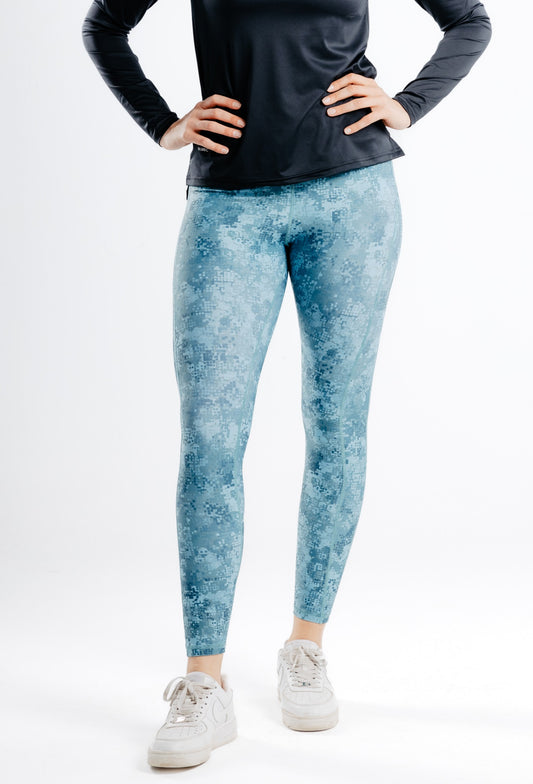 Runic women's leggings Camo Blue