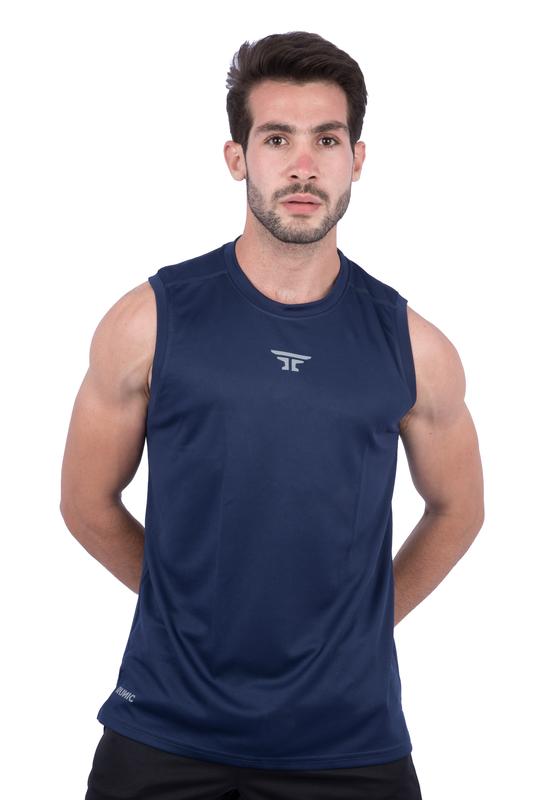 Runic Tank top Wide shoulder Navy