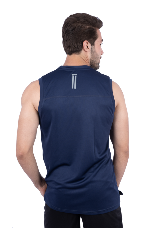 Runic Tank top Wide shoulder Navy