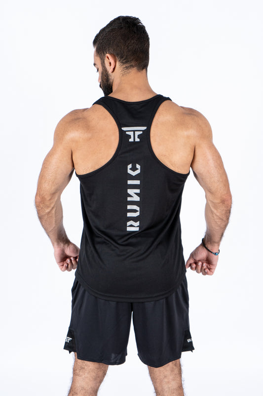 Runic Signature Tank Top wide Black